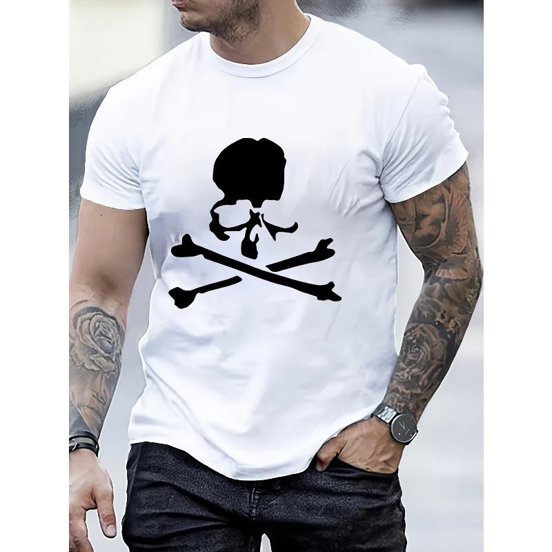T-shirt da uomo estiva stampata a maniche corte