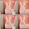 TopYart [Japanese Instruction Manual Included] Digital Alarm Clock, Cute Rabbit Design, VibrationSound Sensor, Thermometer, USB Charging, Desk Clock