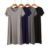 Plus Size Women's Summer Modal Short Sleeve Long T-shirt Casual Dress For Effortless Style