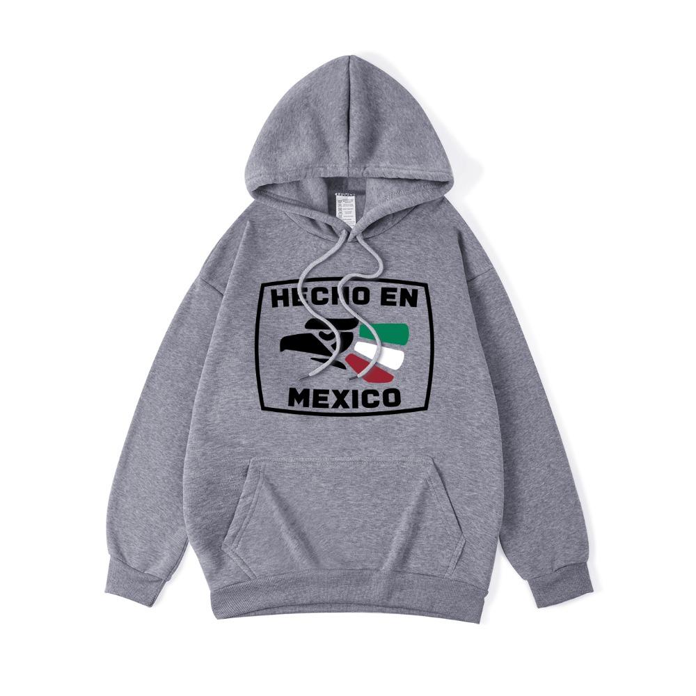 Hecho En Mexico Printing Hoodies Womens Comfortable Soft Hooded Street Loose Sweatshirt Winter Womans Sportswear