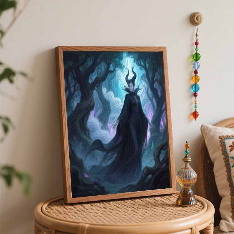 Disney DIY Painting Kit Maleficent Classic Style Home Decor Craft Gift Idea Wall Art For Living Room Office Wall Hanging Painting Modern