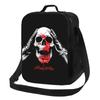Grim Reaper Insulated Lunch Bag for Work School Demon Skull Waterproof Thermal Cooler Bento Box Women Children