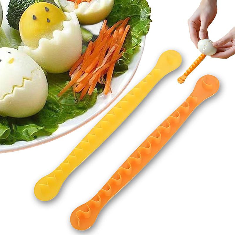 Boiled Egg Shaped Mold, Egg Cut Flower Carving Stick, Breakfast Egg Cartoon Shaped Half Roll Egg Carving Flower Artifact