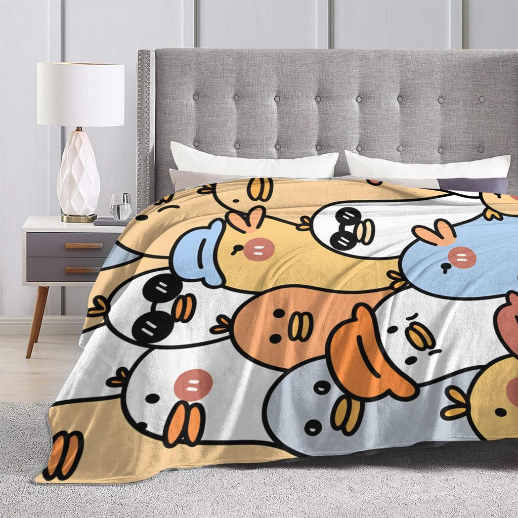Cute Cartoon Duck  Blanket Quality Soft  Throw Blanket Winter Kids Couch Chair Sofa Bed Fashion Bedspread