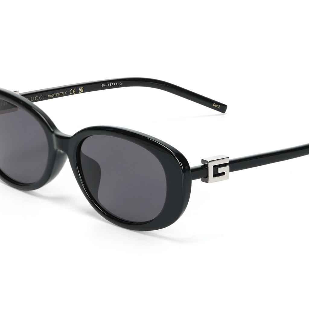 Gucci Irregular Shape Sunglasses With Side Logo Unisex Sunglasses Black GG1684SA001