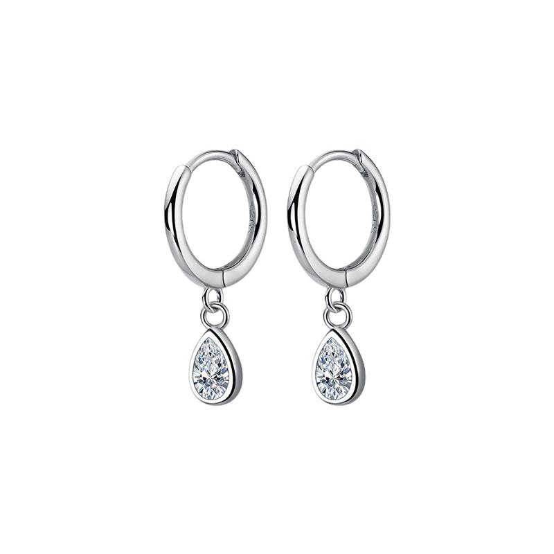 ANENJERY Water Droplet Zircon Pendant Earrings for Women Men Simple Niche Cool Wind Temperament Jewelry Gifts Wholesale
