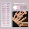24pcs/set Pearl Glitter Fake Nail Strips Nail Stickers DIY Finished Wearable Manicure