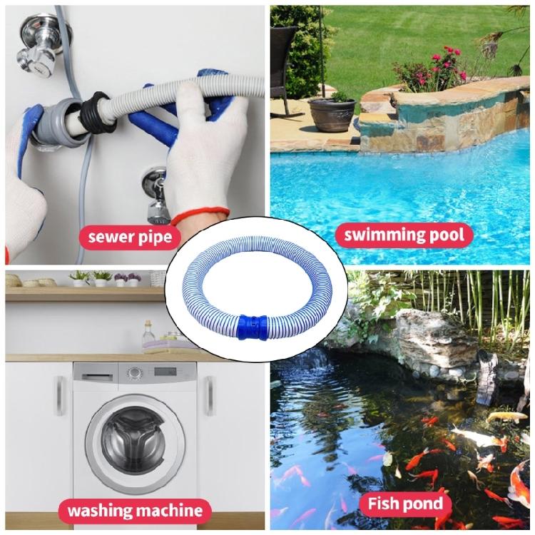 3pcs Reinforced Pool Cleaner Hose Abrasion Resistant Spirals Wound Pool Hose for Robotic Automatic Pool Vacuums