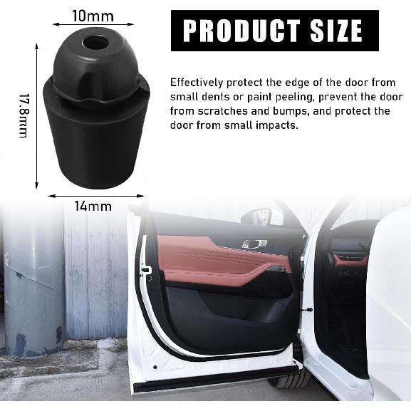 povtii 10 PCS Car Door Overslam Bumper Stopper, Rubber Auto Front Rear Door Shock Absorber Guard Cushion, 8219128010 Door Dampers Buffer Pad, Door