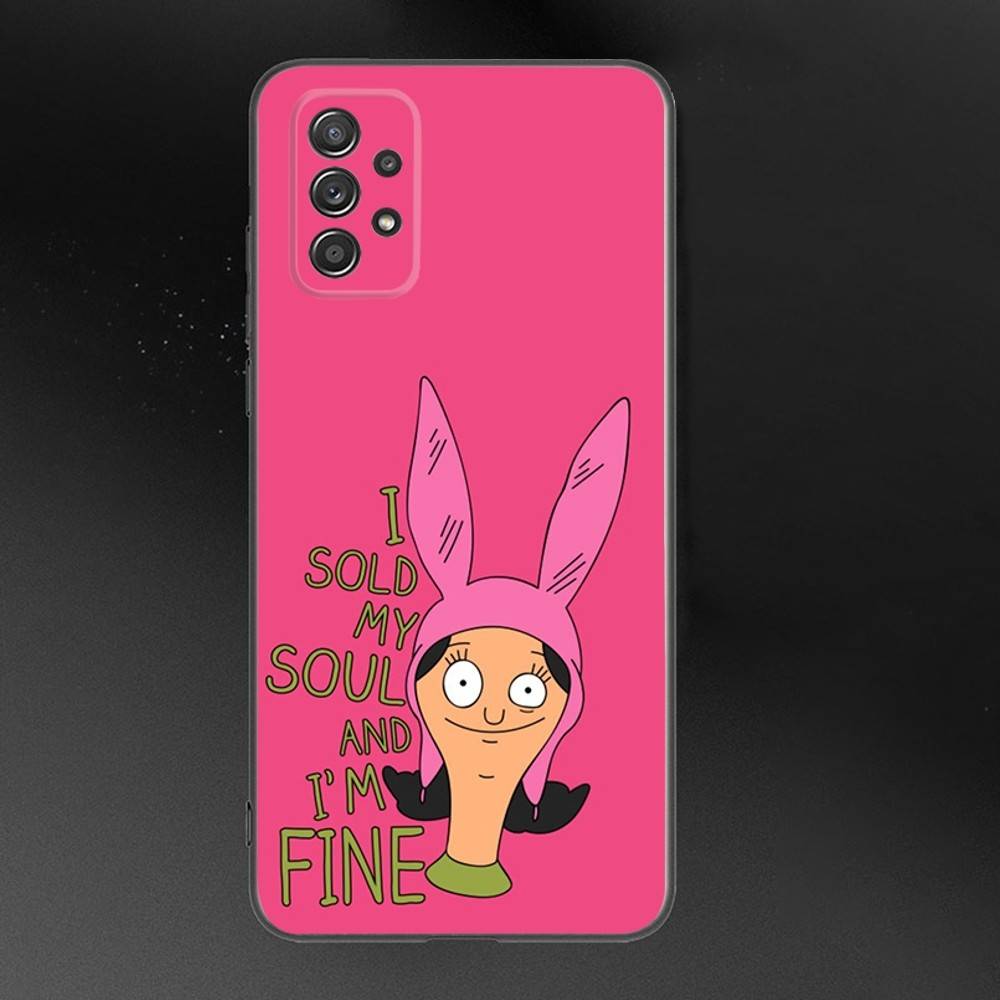 Cartoon B-Bobs Burgers Phone Case For Samsung Galaxy A 91,80,73,72,71,53,52,51,22,5G Shockproof Soft Black Cover