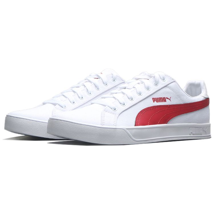 Puma Smash Vulc Canvas White American Beauty Unisex Sneakers 374754-07