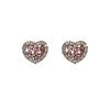 High-end and Elegant Heart-shaped Earrings with Pink Ear Studs As Accessories