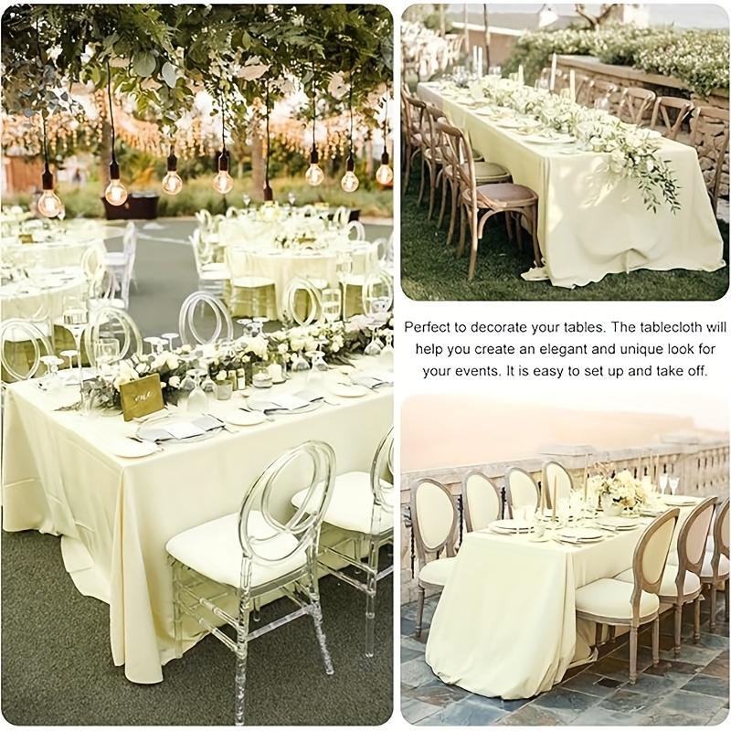 6 Pack Disposable Plastic Tablecloths for Parties, Weddings, Birthdays, Christmas, Anniversaries| Durable Machine-Made Buffet Table Coverings