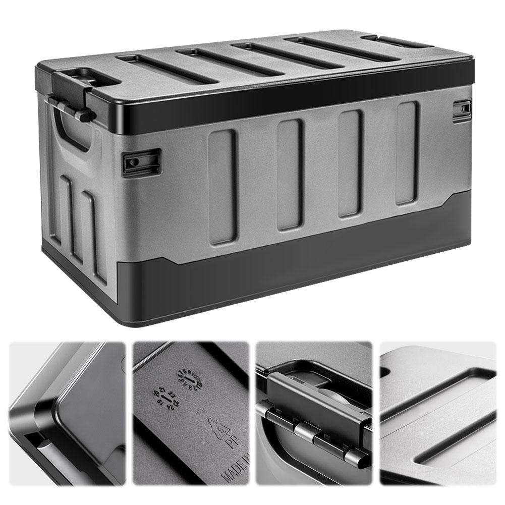 60L Car Trunk Storage Box Large Capacity Outdoor Camping Storage Box Folding Storage Case for SUV Cars Stowing Tidying