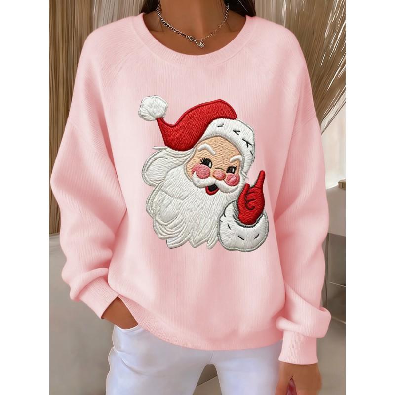Christmas 3D Print Pullover Hoodie Womens Streetwear Loose Fit