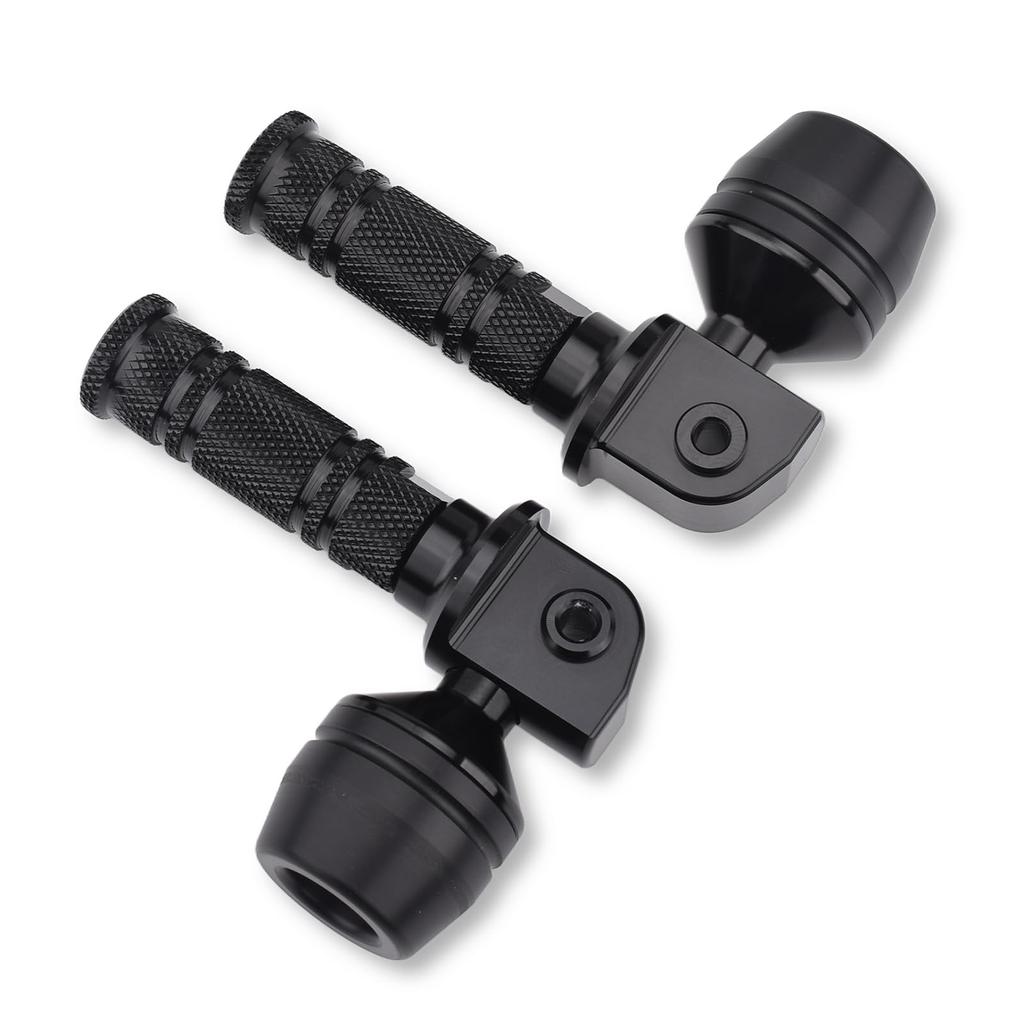 Motorcycle Tandem Step Slider For Kawasaki ZX-25R/SE ZX-4R/SE ZX-4RR Ninja 250 Ninja 400 Z250 Z400 All Year Aluminum (Black)