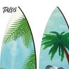 Tropical Beach House Ornament 4Pcs Wooden Surfboard Wall Hanging Decoration, Summer Seaside Art Signs, Party Lightweight Theme Pendant for Bathroom