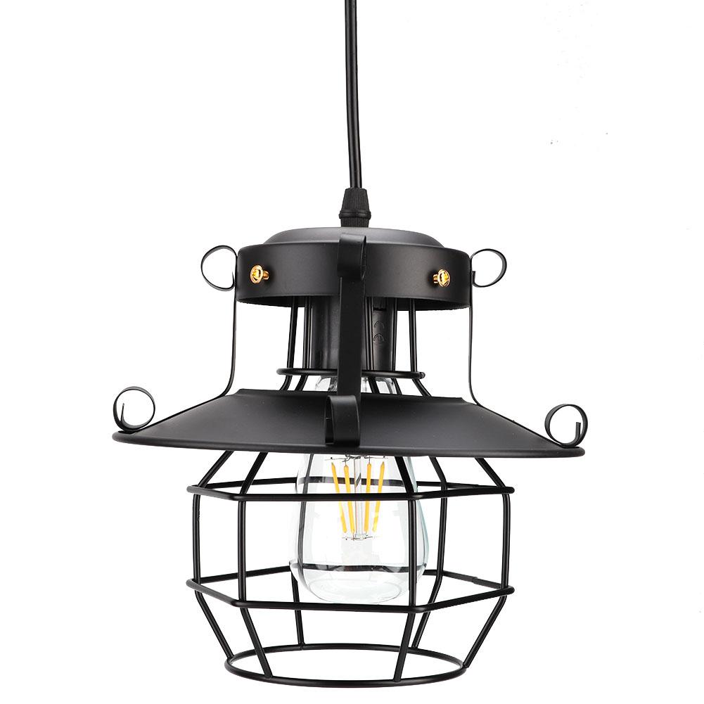 Vintage Industrial Iron Art Cage E27 LED Chandelier Ceiling Light Pendant Lamp for Bar Coffee Shop Decoration 100-240V