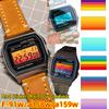 For Casio Small Square F-91w/a158w/a159w Mod Colorful Stickers Rainbow Gradie DIY Film Watch Upgrade Screen Coating Accessories