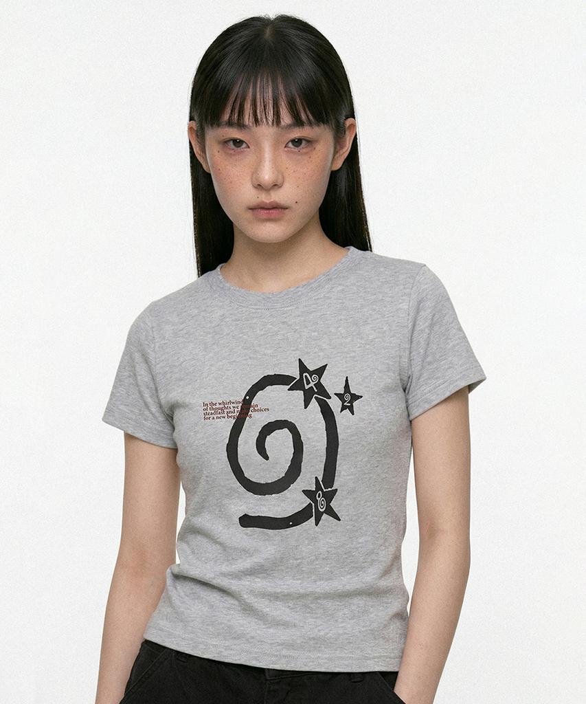 Kichieoli Swirl T-Shirt (Gray)