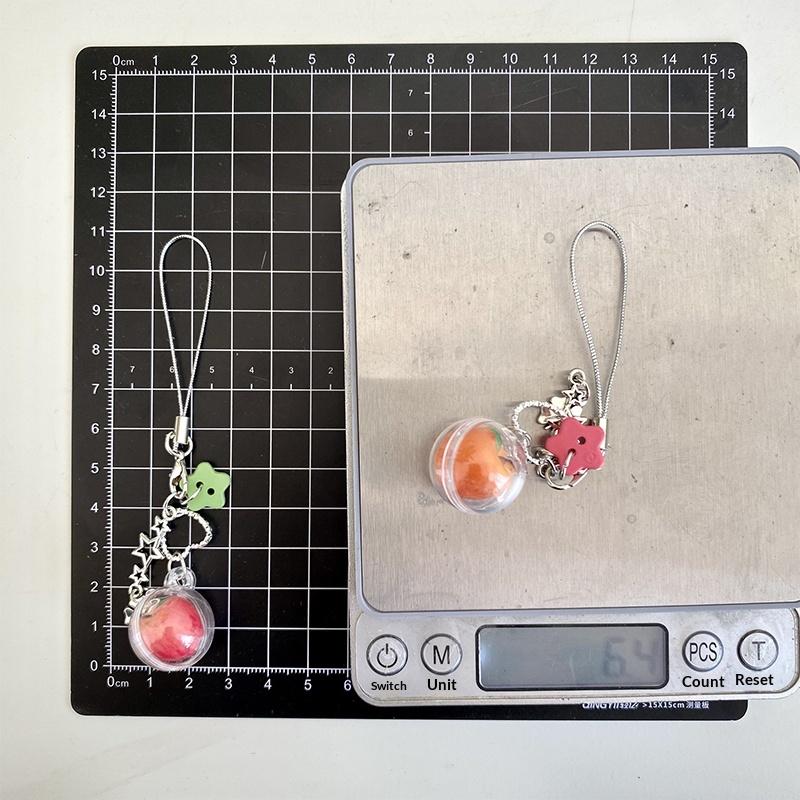 Cute Mini Fruit Phone Charm Chain Keychain Phone Lanyard Phone Case Hanging Pendant Creative Y2K Jewelry Gift