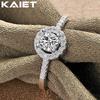 925 Silver Flower Crystal Adjustable Ring Charm Accessories For Women Jewelry