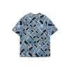 Fila Fusion Fashion Printed Loose Round Neck Breathable Knit Short Sleeve T-Shirt Men Tops Clear-Wind Coconut-Grove T11M125103F-RB