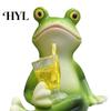 Charming Frog Yard Decor Miniature Figurine Planter Decoration Resin Flower Pot Hugger Plant Garden Statue for Edge Fairy Ornament