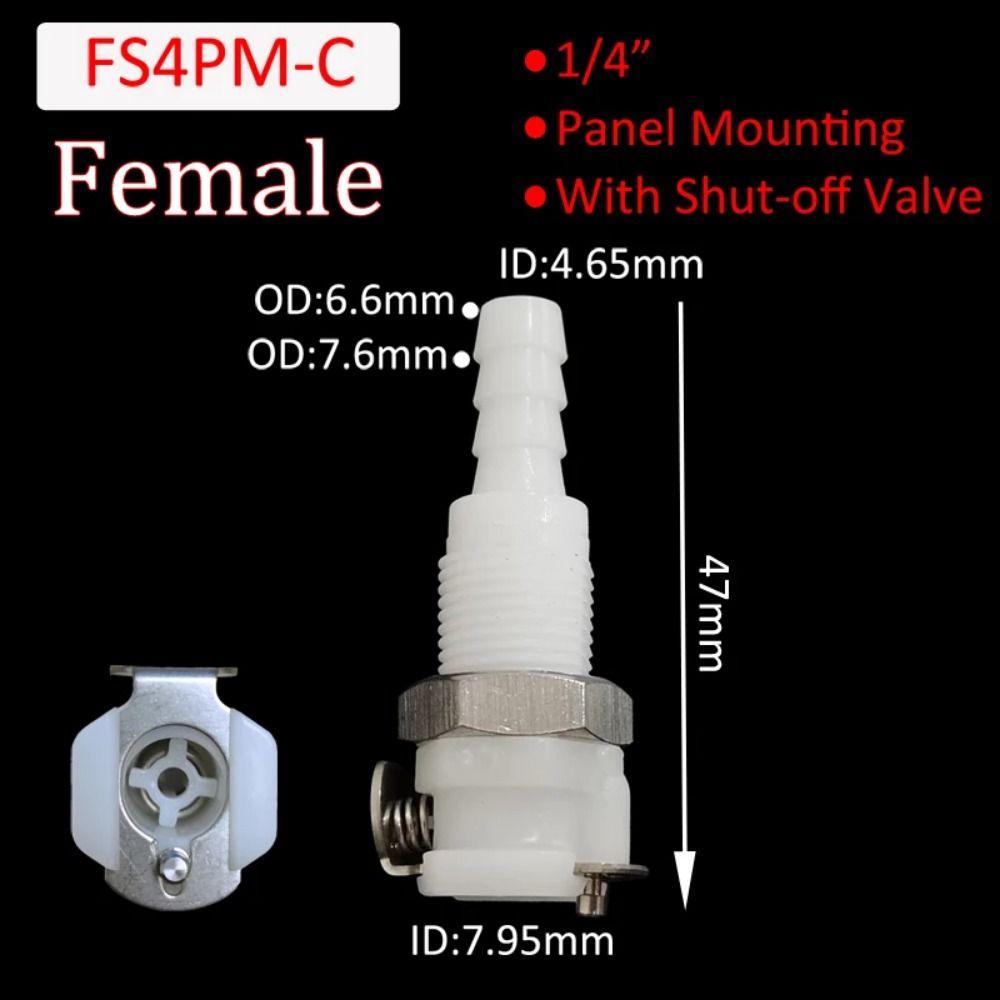 1Pcs Quick Shut-Off Hose Joint Tube Connector Quick Coupler Hose Barb Valved For Hose Pipe Tube