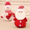 Reusable Snowman Candy Bags Christmas Drawstring Gift Pouches Fabric Storage for Holiday Treats Small Present Wrapping