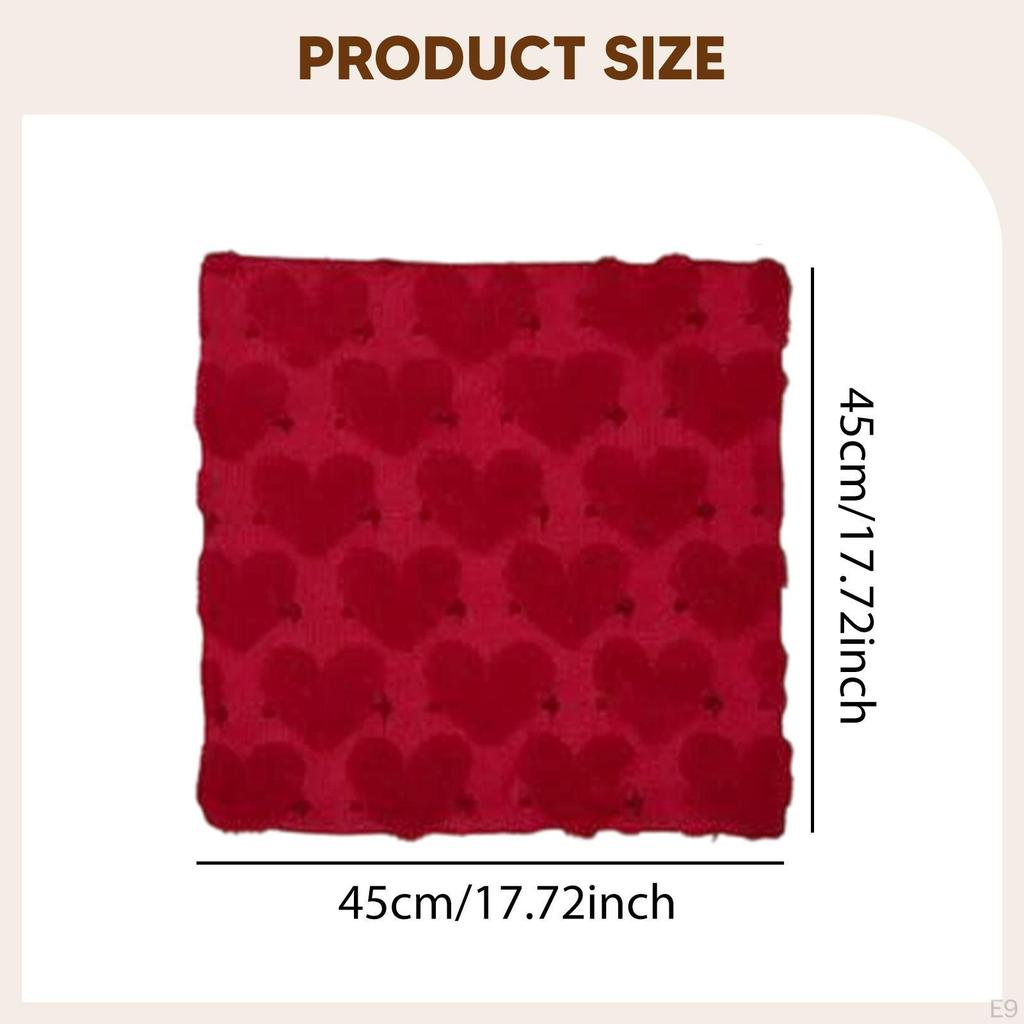 Valentines Day Pillow Cover 18x18 Decorative Romantic Zippered Pillowcase Cushion for