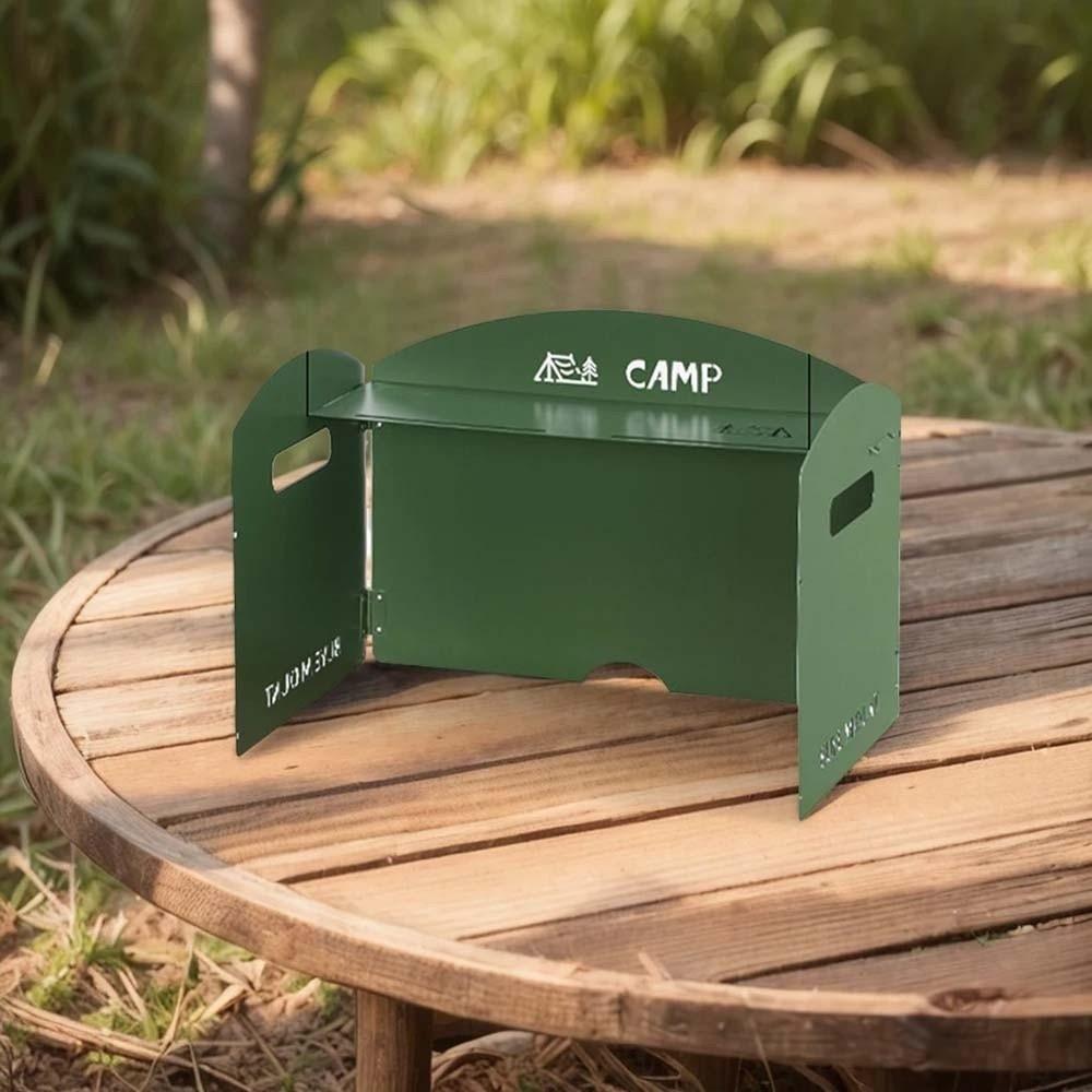 Tri-fold Stove Wind Shield Compact Cooker Wind Protection Cookware Windshield  Travel
