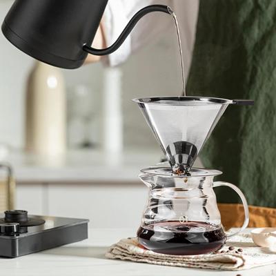 Modernes Edelstahl Einzel Tassen Kaffeemaschinen Set