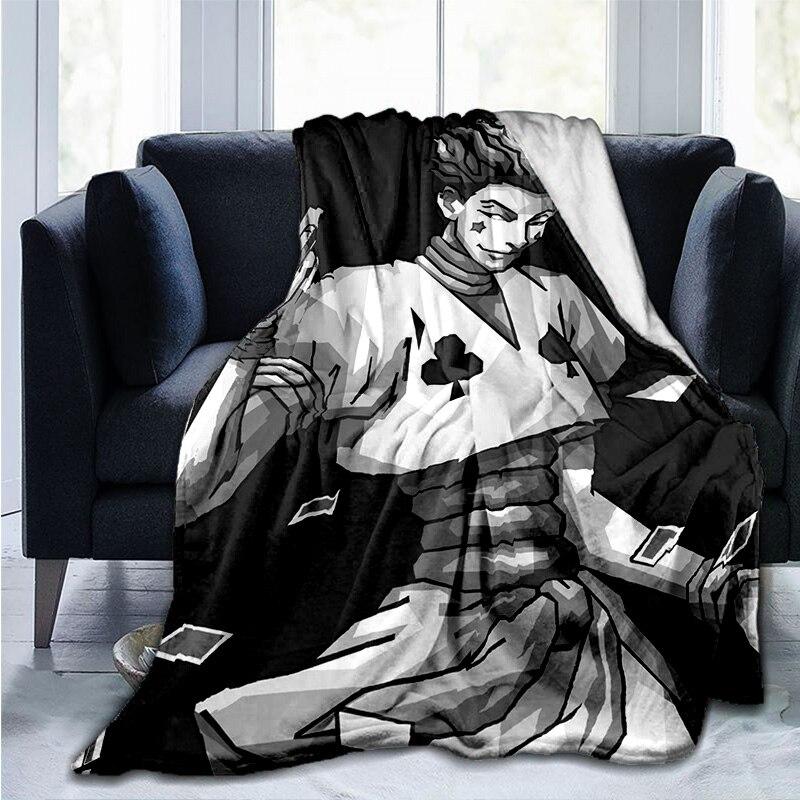 Anime Hunter X Hunter Flanelová deka Kreslený potisk Deky pro teenagery Povlečení Potah na pohovku Přehoz na postel Cestování Turistika Piknikové deky