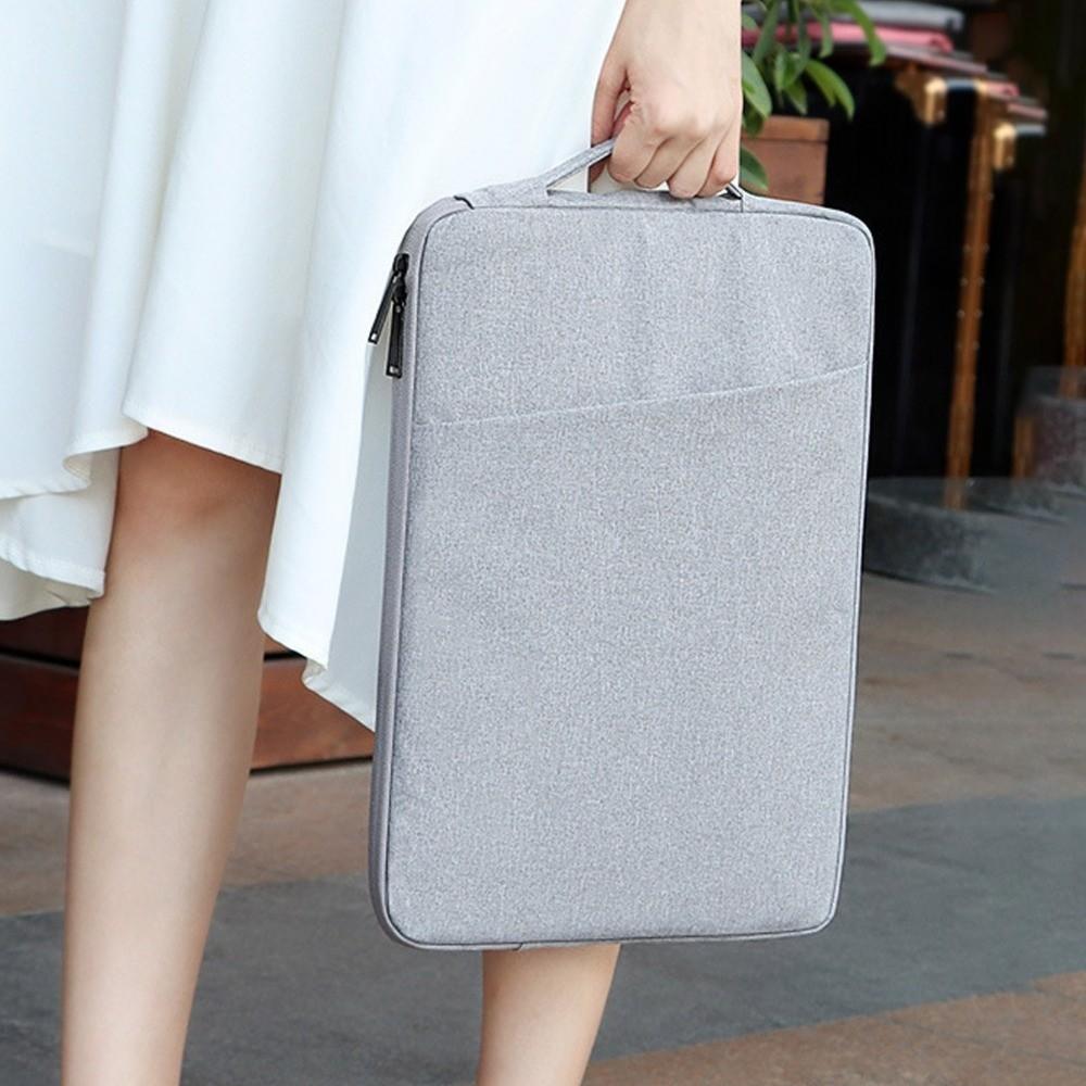 With Handle Portable Laptop Bags Lightweight Waterproof Laptop Case Dual Zipper Soft Material Notebook Sleeve Office Use