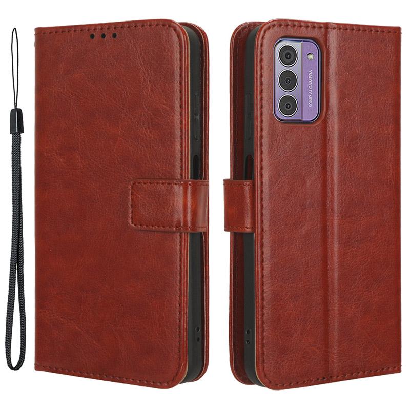 For Nokia G42 PU Leather Folio Flip Case Crazy Horse Texture Stand Wallet Phone Cover