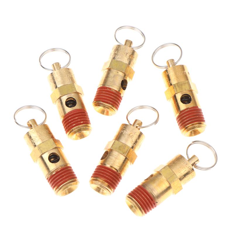 Soupape de sécurité de surpression pour compresseur d'air mâle 1/4'' NPT Raccord d'entrée fileté Soupape de pression 125Psi-270Psi Soupape de sécurité
