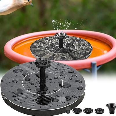 1W Solar Fountain Bird Bath Pond Patio Powered Fountain 13/16cm Garden Decoration Floating Garden Waterfall Fountain Pump