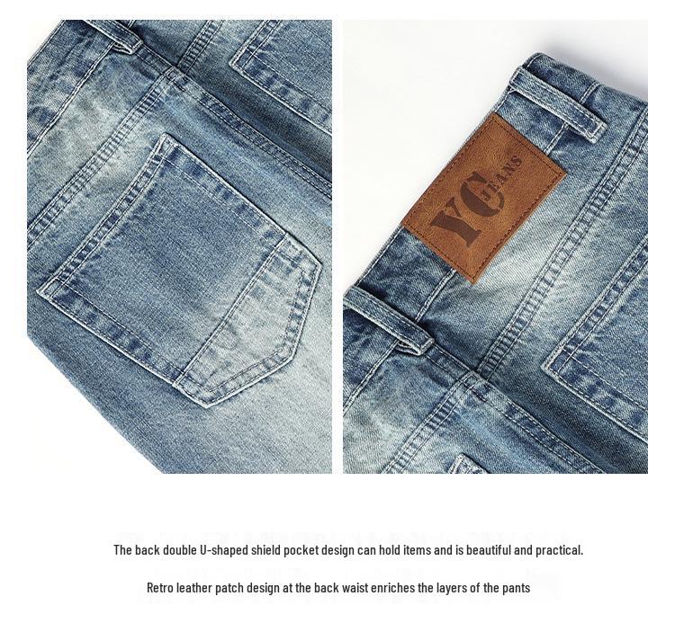 Blugi retro evazați cu talie joasă pentru femei - Colecția Primăvară/Toamnă 2025, Croială versatilă lejeră, Picior drept, Lungime până la podea.