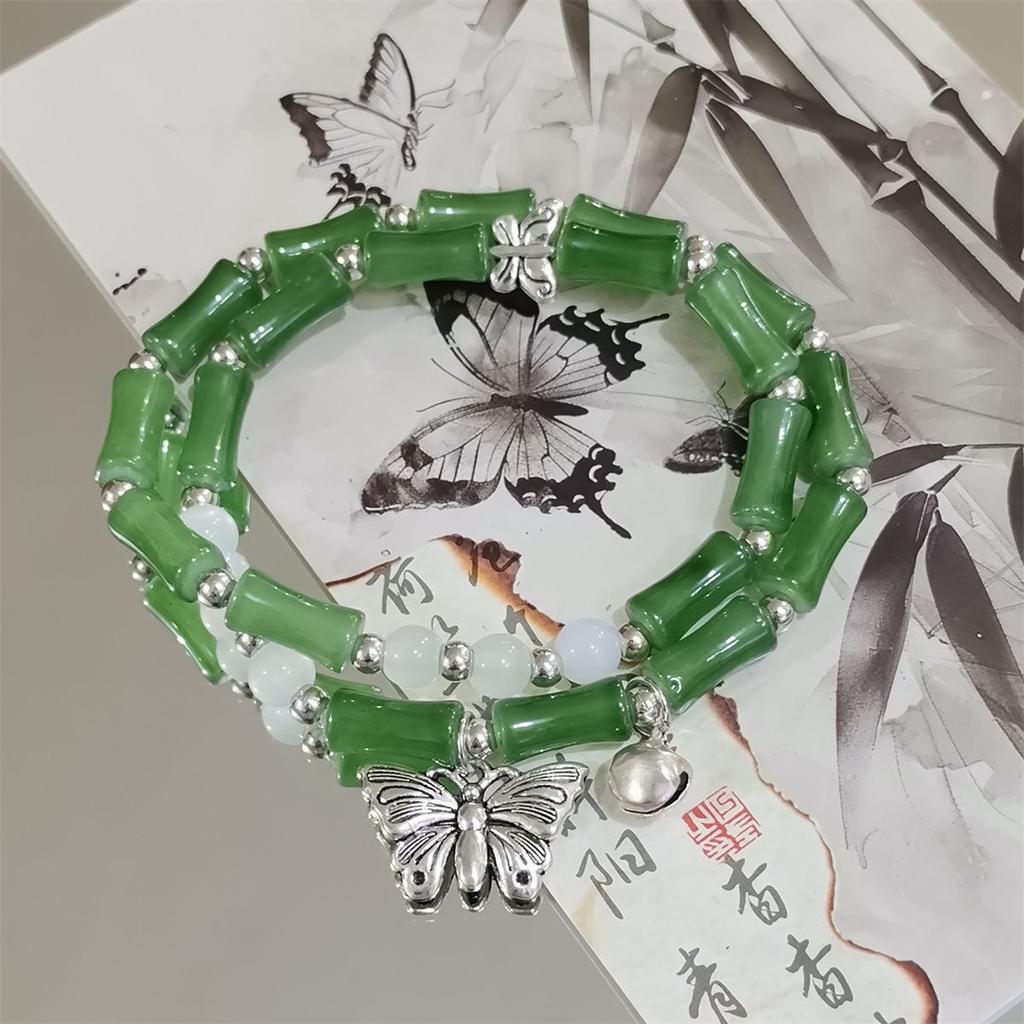 2025 new Chinese butterfly bell bracelet female niche design sense rising national style student versatile bracelet