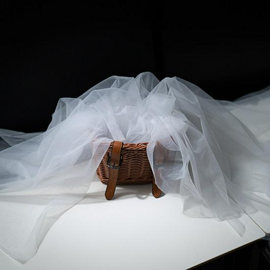 Fairy Mist Soft Tulle Fabric: Handmade Solid Color Lace Veil for Clothing DIY Projects