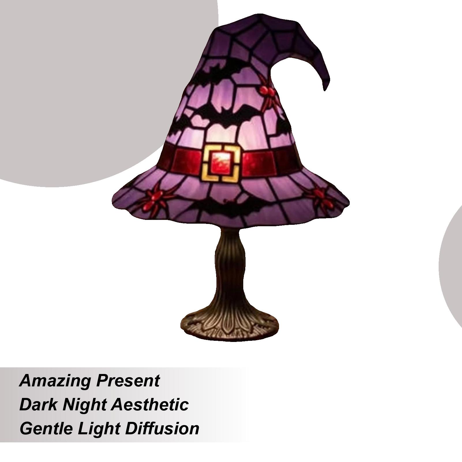 Хэллоуинская лампа Праздничная шляпа ведьмы Ночник Декор Декоративная лампа на Хэллоуин Для общежития Балкона Дома с привидениями Книжной полки Подвала