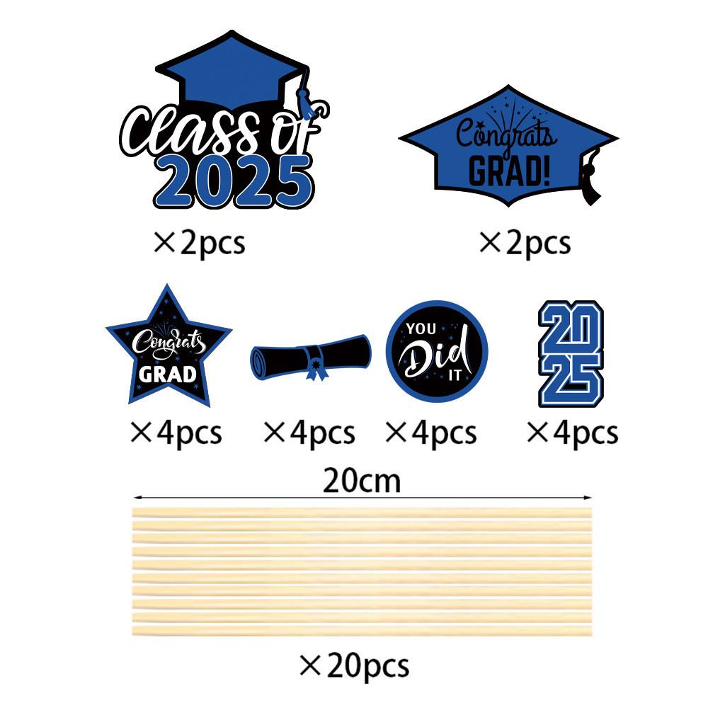 Party Plugin Decoration Kit With Vases Sign Stakes For Graduation Celebration