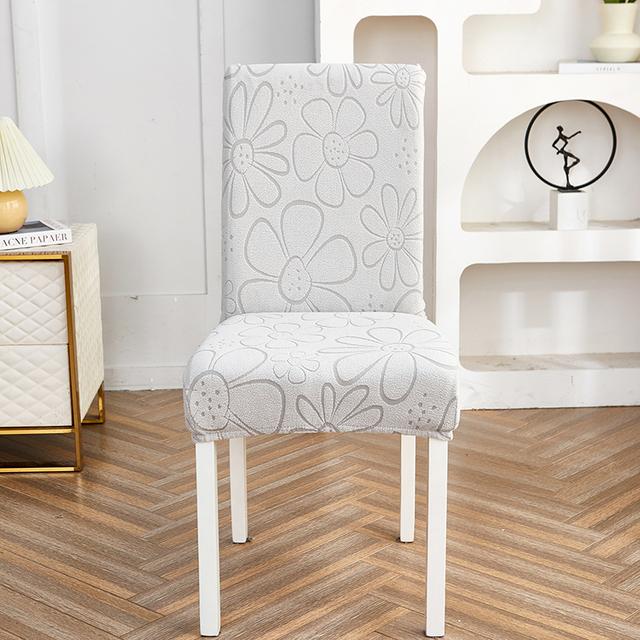 Thick Jacquard Chair Cover Spandex Stretch Slipcovers Chair Seat Covers For Kitchen Dining Room Wedding Banquet Home 1pc