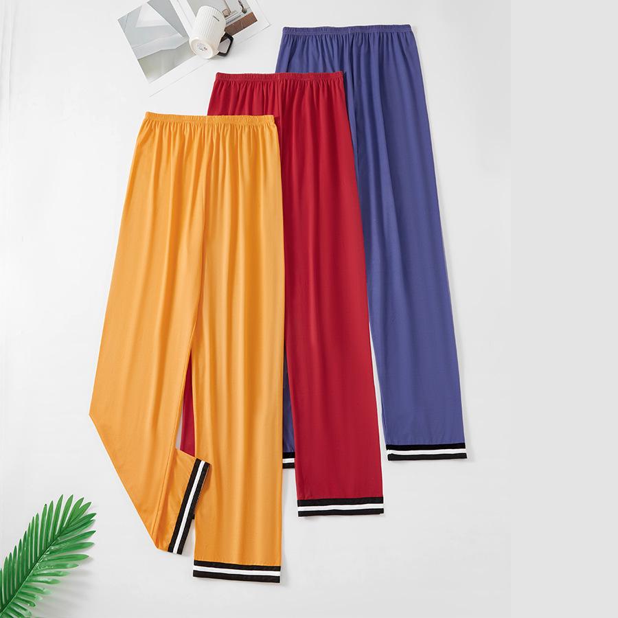 Pantaloni Pigiama a Quadri in Puro Cotone da Uomo - Larghi, Taglie Forti, Leggeri per Primavera, Estate e Autunno.