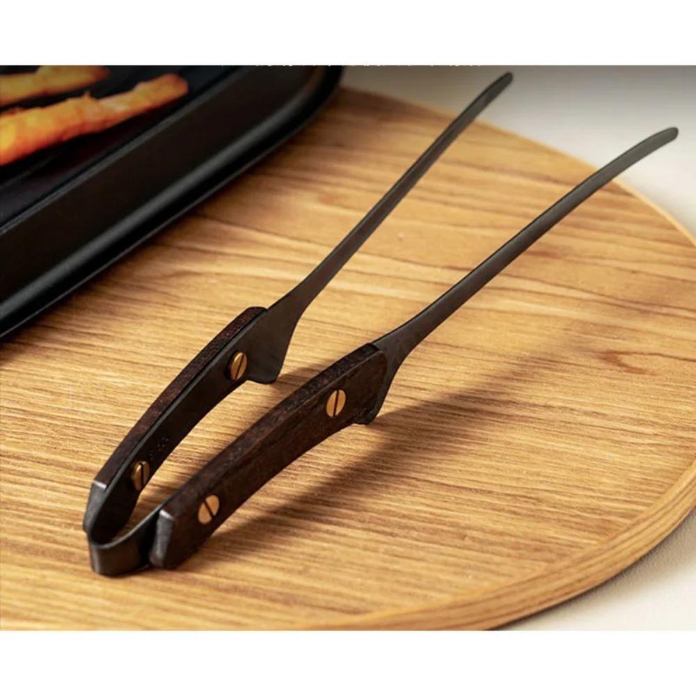 Stainless Steel Multifunctional Frying Fish Clips Frying Spatula Steak Clips Vintage BBQ Clips Outdoor Camping Supplies