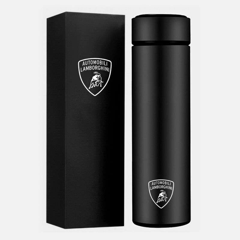 

Stainless Car Portable Thermos Jug Car Smart Stainless Steel Insulation Cup For Lamborghini Urus Huracan Aventador Premium чёрный