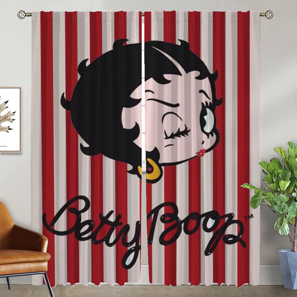 

Curtains for Living Room Curtain Bettyes Boopes Partition Tulle for Bedroom Blackout Curtains 2 Pieces Halloween Decoration Home W50xH70cmx2pcs-CL