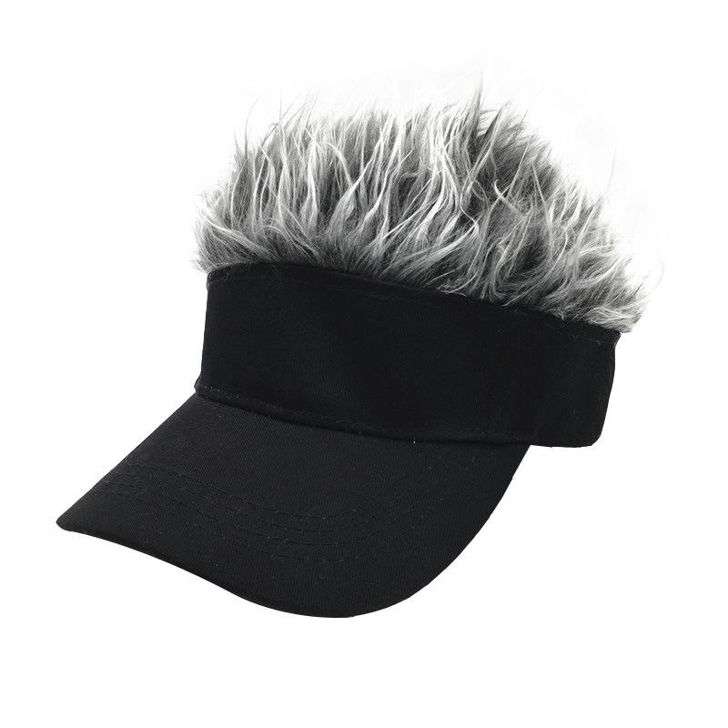 Men's Street Style Wig Baseball Cap - European & American Trendy Flat Cap with Sun Protection