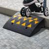 Rubber Curb Ramp 2 Pack, 6" Rise Height Heavy-Duty 33069 Lbs/15 T Capacity Threshold Ramps, Driveway Ramps with Stable Grid Structure for Cars,